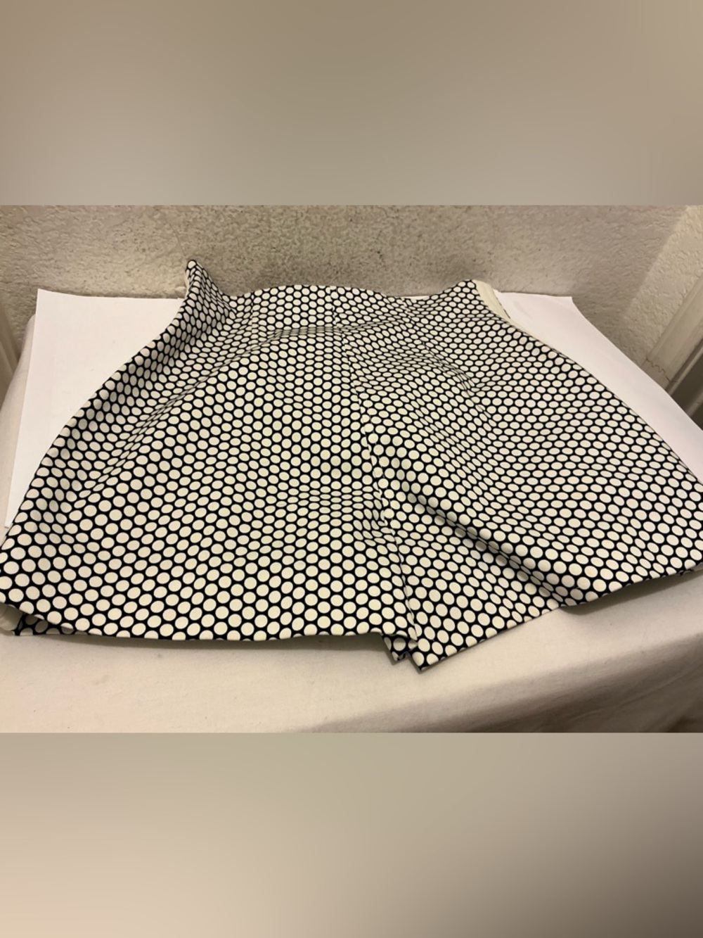 Diane Von Furstenberg Black and White Polka Dot A-Line Skirt